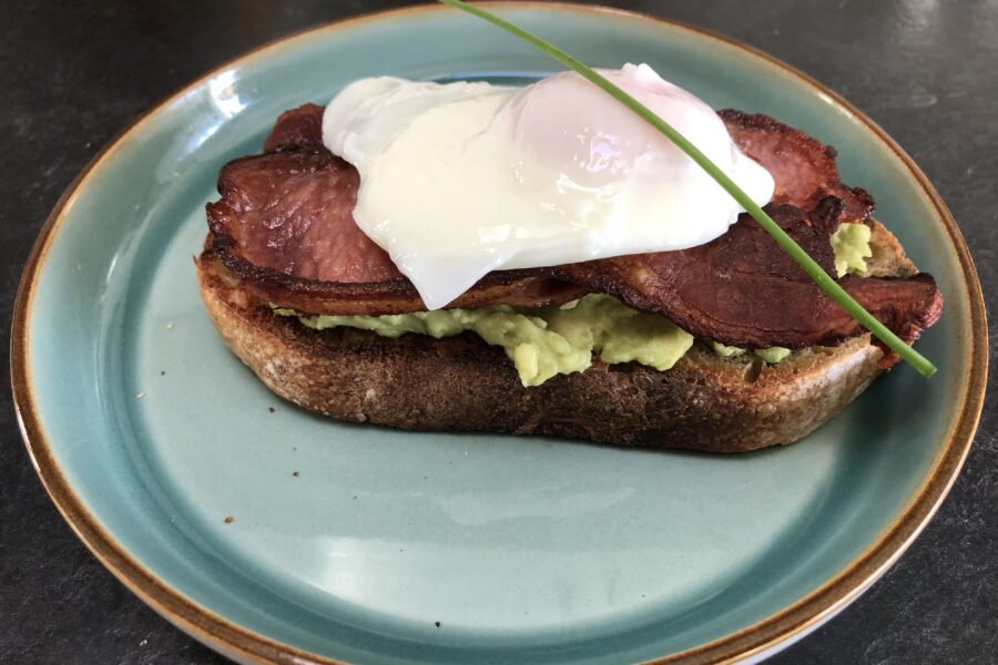 Avocado Toast with Crispy Bacon