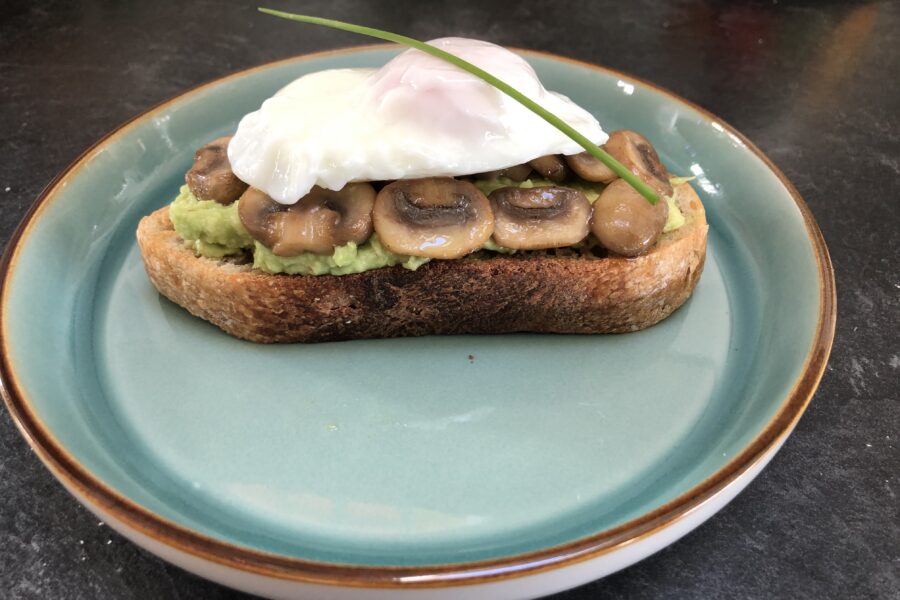 Avocado Toast with Sautéed Mushrooms